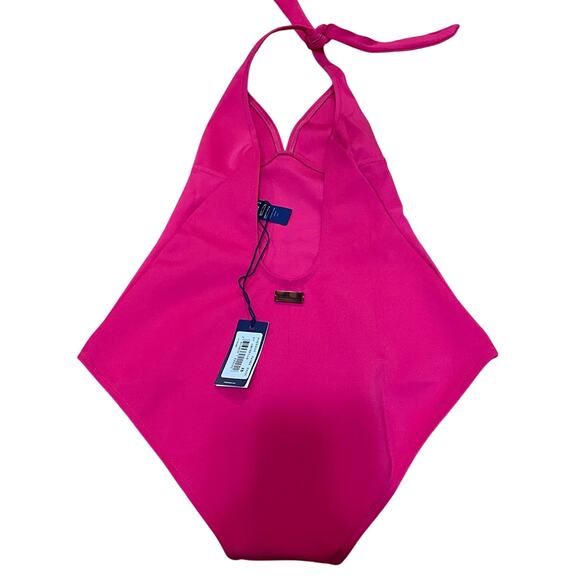 Vilebrequin‎ Women’s XS 1 piece Groseille Halter Top Bright Pink Swimsuit NWT - Picture 4 of 5